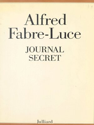 cover image of Journal secret